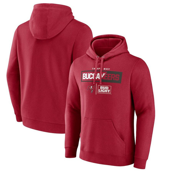 Men's Tampa Bay Buccaneers Red x Bud Light Pullover Hoodie - Click Image to Close